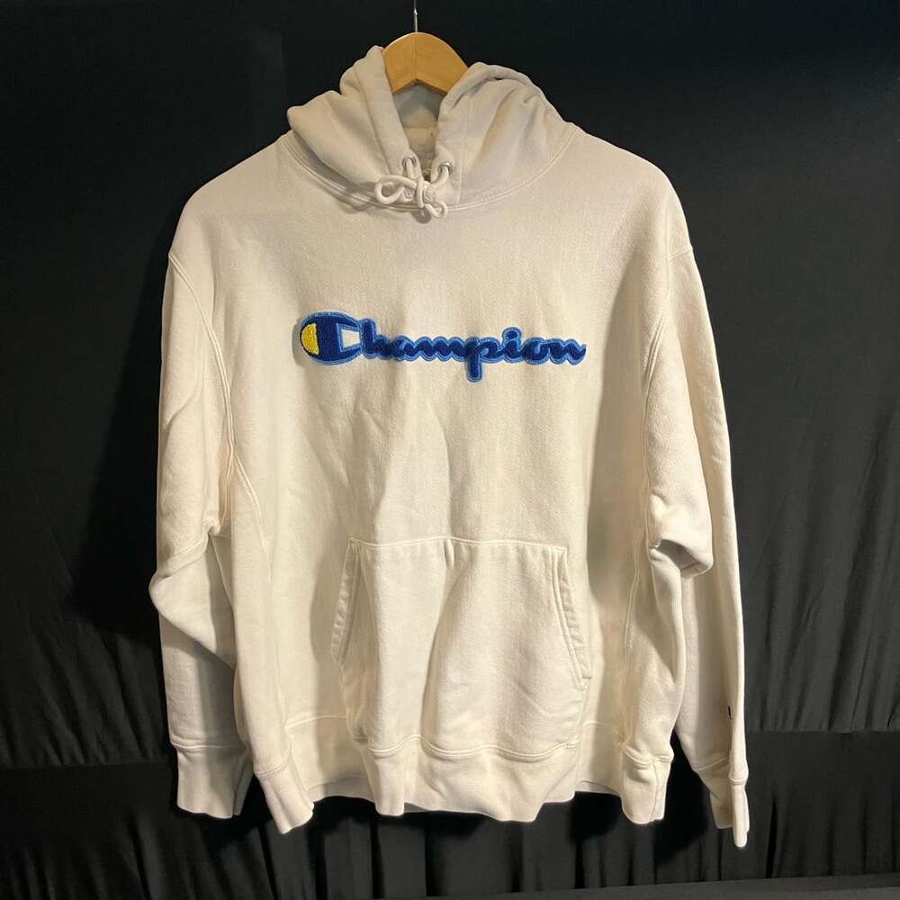 Champion Reverse Weave Hoodie Size X-Large White